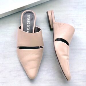 Opening Ceremony Livre Pointed Toe Mules Blush cut out 36 6